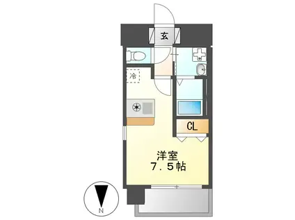 プレサンス名古屋STATIONザ・シティ(ワンルーム/6階)の間取り写真