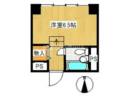 中根第2ビル(ワンルーム/4階)の間取り写真