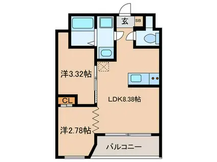 THE GRANDWIN(2LDK/4階)の間取り写真