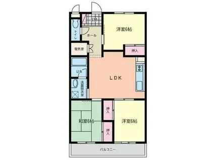 LA SOLANA(3LDK/3階)の間取り写真