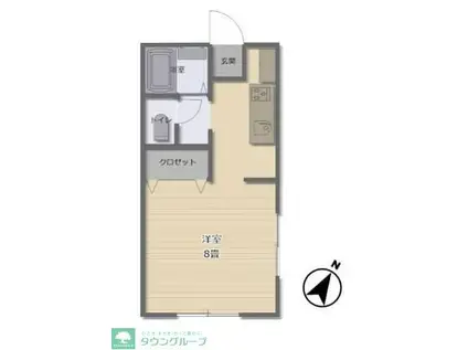 エナハウス斎田(1K/1階)の間取り写真