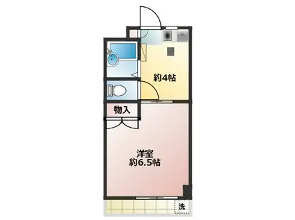 テラストーク相模原(1K/1階)の間取り写真