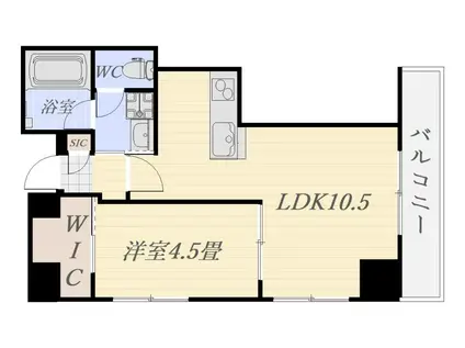 エスペランサ西田(1LDK/2階)の間取り写真