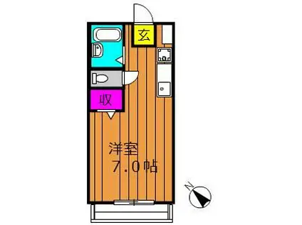 グランデカーサ(1K/3階)の間取り写真