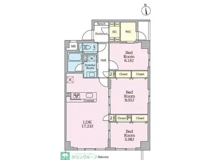 DAIWA GRACE MAISON FUTAKOTAMAGAWA(2SLDK/2階)の間取り写真