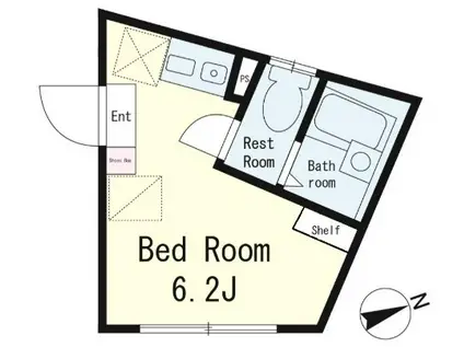 ベルネージュ(ワンルーム/4階)の間取り写真