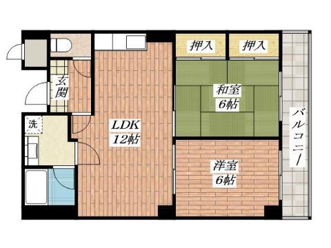 ピアドミール(2LDK/5階)の間取り写真
