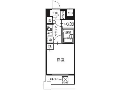 ラ・レジデンス・ド千駄木(1K/2階)の間取り写真