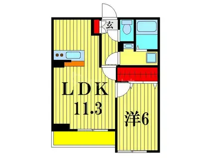 プリマヴェーラ和弘I(1LDK/1階)の間取り写真