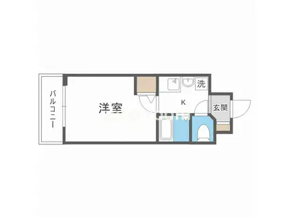 エスリード東天満第2(1K/8階)の間取り写真