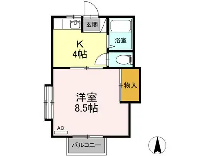 コーポ台太郎(1K/1階)の間取り写真