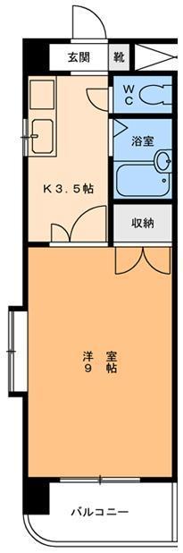 サンループ大手町(1K/3階)の間取り写真