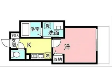PARK HILLS三軒茶屋(1K/3階)の間取り写真