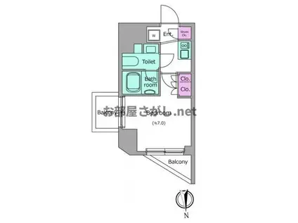 クレヴィアリグゼ北品川IIステーションコート学生・社(1K/9階)の間取り写真