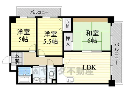 メゾングリーンヒル(3LDK/2階)の間取り写真