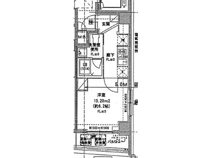 SYMPHONY FLAT(1K/4階)の間取り写真
