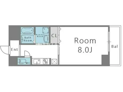 BLISS POINT阿倍野(1K/4階)の間取り写真