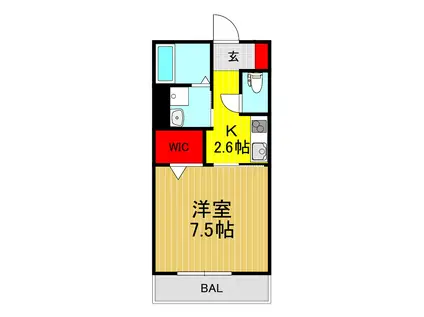 セキスイ川口プレステージ(1K/3階)の間取り写真