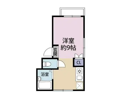 カーサエルモソ(ワンルーム/1階)の間取り写真