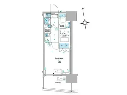 ルフォンプログレ品川大井(1K/10階)の間取り写真