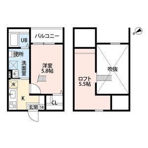 ENDOR鳴海(1K/1階)の間取り写真
