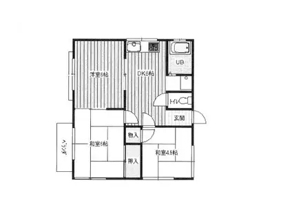 まるみハイツ(3DK/2階)の間取り写真