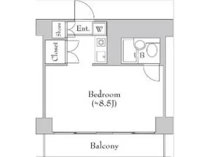 豊和ビル(ワンルーム/7階)の間取り写真