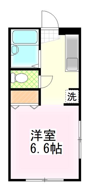 モンシャトーフジ(1K/1階)の間取り写真