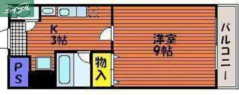 オオキタ・コーポレーションビル(1K/5階)の間取り写真