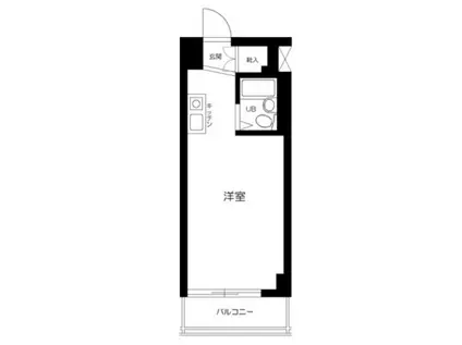 プライムステイ築地(ワンルーム/9階)の間取り写真