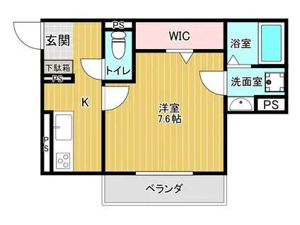 エスターテ西明石(1K/3階)の間取り写真