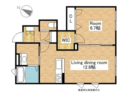 シーズンズ室町(1LDK/1階)の間取り写真