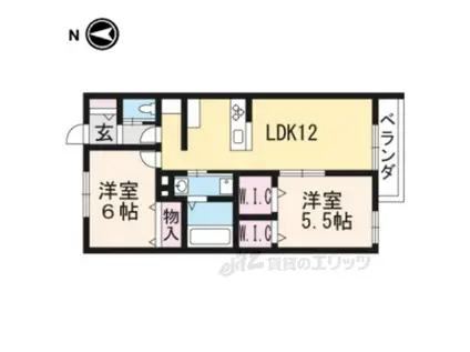 ヘーベルメゾン瀬田Ⅰ(2LDK/1階)の間取り写真