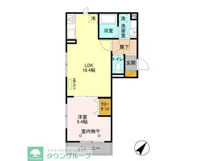 ルシール(1LDK/3階)の間取り写真