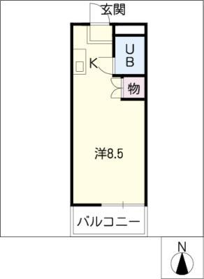 メモアール悠悠(1K/1階)の間取り写真