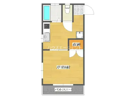 エースハイツ(1K/3階)の間取り写真