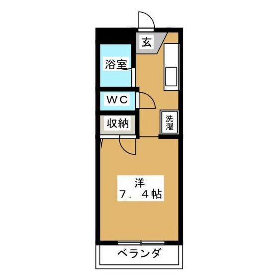 OKANOII(ワンルーム/4階)の間取り写真
