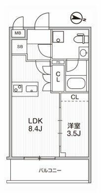 WEAVE BASE -OJI KAMIYA 王子神谷(1LDK/1階)の間取り写真