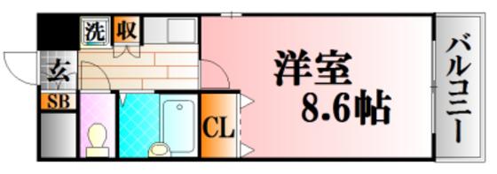 GRACE榎町(1K/5階)の間取り写真