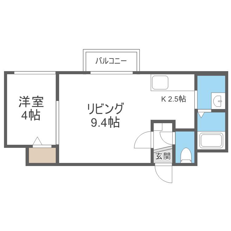 VERDE MARUYAMA(1LDK/2階)の間取り写真