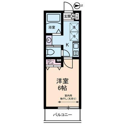 グランドール西尾久(1K/2階)の間取り写真