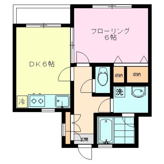 三鷹アミニティIII(1DK/5階)の間取り写真