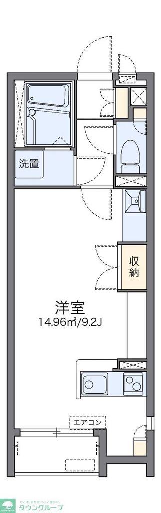 レオネクストK AND A(ワンルーム/2階)の間取り写真