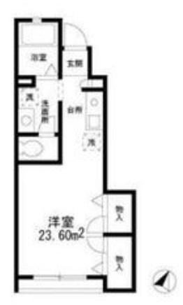 シャルム大森(1K/1階)の間取り写真