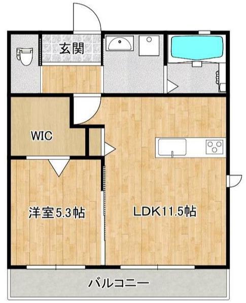 SHELL LEBEN八反田 I(1LDK/1階)の間取り写真