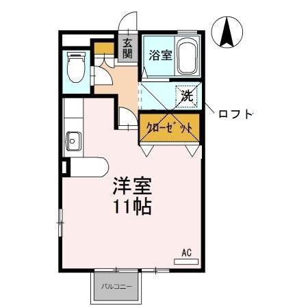 セントラルクオ(ワンルーム/2階)の間取り写真