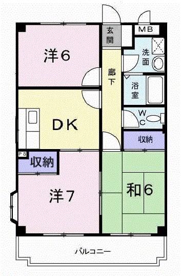 MANSION LOTUS(3DK/2階)の間取り写真