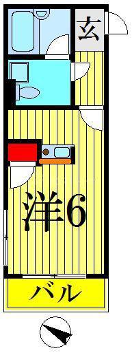LUMIELE S・K(1K/2階)の間取り写真