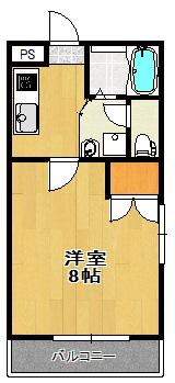 サンホープ・7(1K/1階)の間取り写真