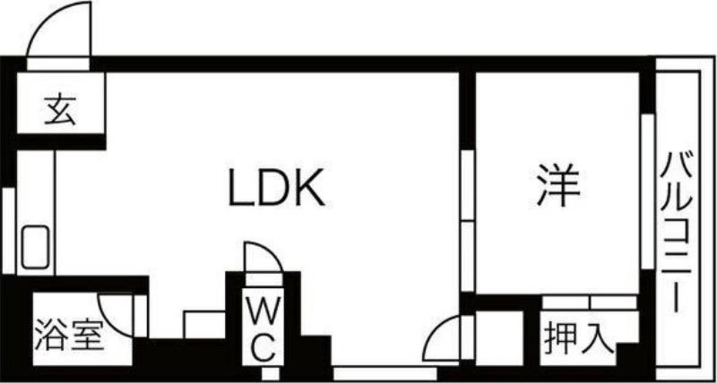 COURT本陣(1LDK/2階)の間取り写真